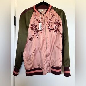 Max Studio Varsity Jacket. Harajuku Sakura M NWT